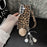 For Samsung Galaxy Z Fold7 5G Case Leopard Print Leather + PC Phone Cover with Guitar Pendant and Strap - Brown - 2