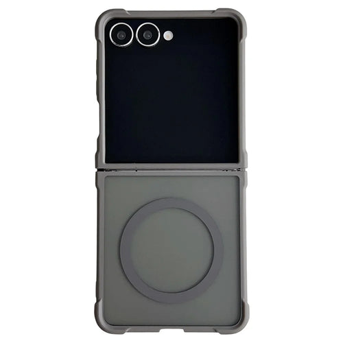 For Samsung Galaxy Z Flip7 5G Magnetic Case Shockproof Matte PC + TPU Phone Cover - Grey - 1