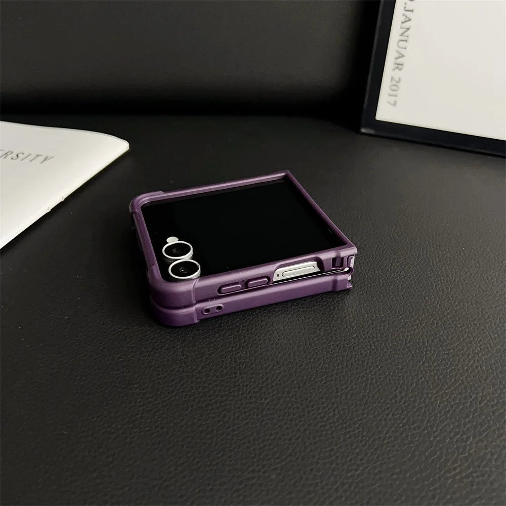 For Samsung Galaxy Z Flip7 5G Magnetic Case Shockproof Matte PC + TPU Phone Cover - Grey - 7