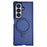 For Samsung Galaxy Z Fold7 5G Magnetic Case Kickstand Shockproof Matte PC + TPU Phone Cover - Blue - 1