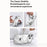 SULADA For iPhone 17 Pro Max Case Compatible with MagSafe Electroplated Foldable Kickstand Clear PC Phone Cover - Titanium - 3