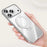 SULADA For iPhone 17 Pro Max Case Compatible with MagSafe Electroplated Foldable Kickstand Clear PC Phone Cover - Titanium - 6