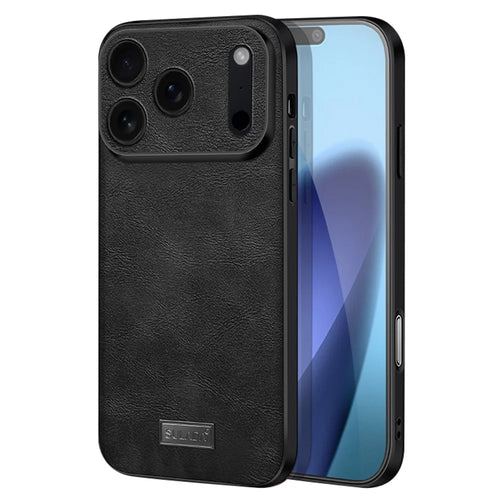 SULADA For iPhone 17 Pro Case PU Leather + TPU + PC Back Phone Cover - Black - 1