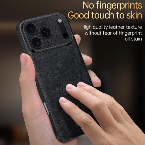 SULADA For iPhone 17 Pro Case PU Leather + TPU + PC Back Phone Cover - Black - 2