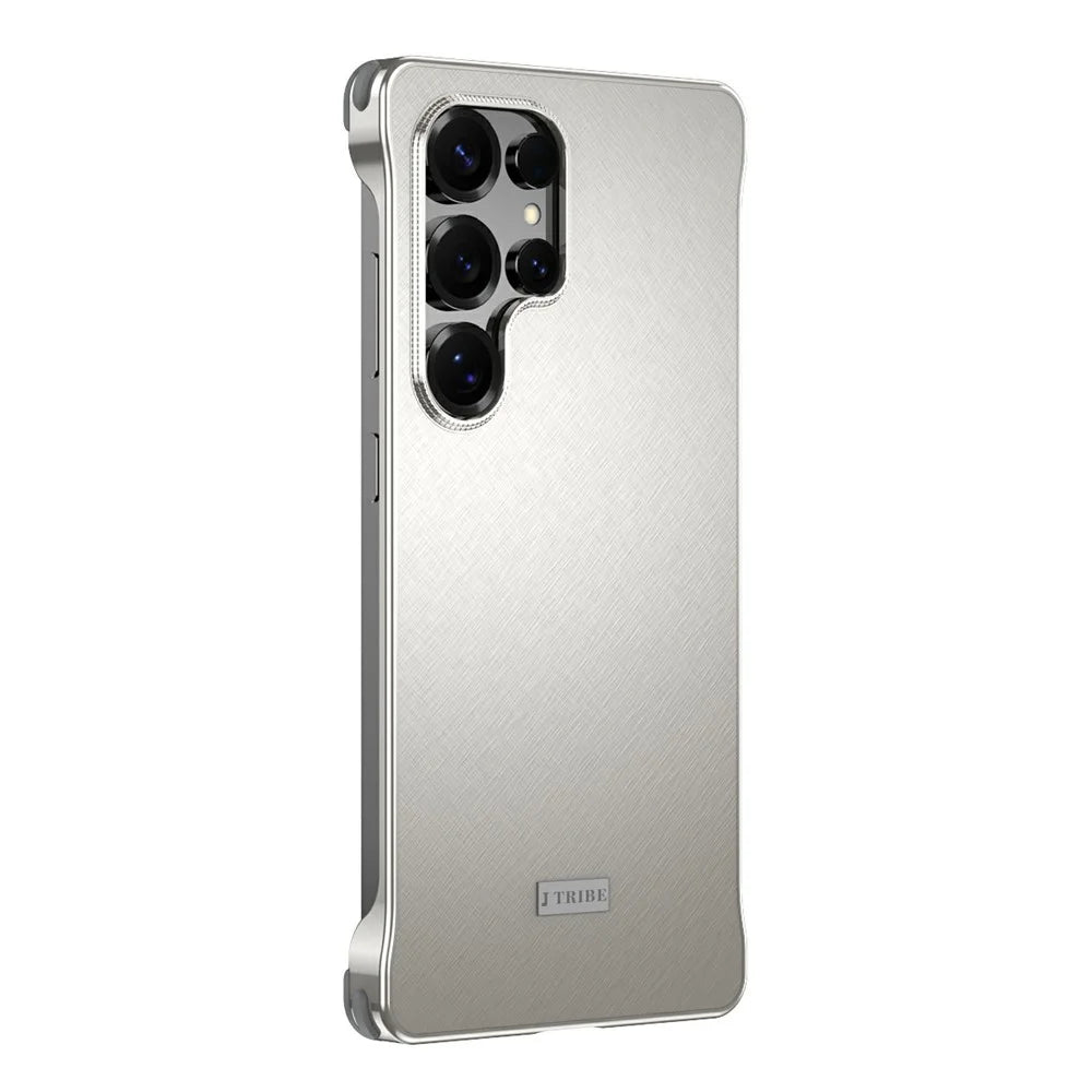For Samsung Galaxy S25 Ultra Case PC + Silicone + Alloy Matte Phone Cover - Titanium - 1