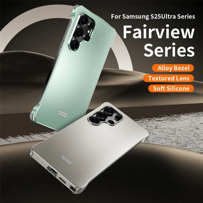For Samsung Galaxy S24 Ultra Case PC + Silicone + Alloy Matte Phone Cover - Titanium - 2