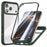 For iPhone 17 Pro Case Double-Sided Tempered Glass + Silicone + TPU Phone Cover - Midnight Green - 1