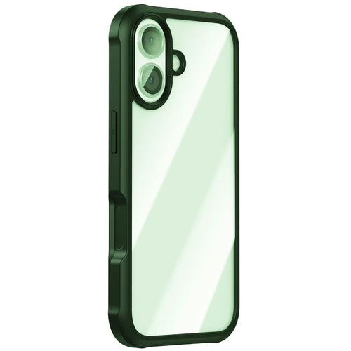 For iPhone 17 Case Double-Sided Tempered Glass + Silicone + TPU Phone Cover - Midnight Green - 1