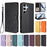 For Samsung Galaxy S25 Ultra Wallet Case with Wrist Strap Love Cat Pattern Imprint Leather Phone Cover - Black - 3