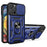 AMORUS For iPhone 16 Pro Max Case Kickstand PC + TPU Phone Cover with Camera Lens Slider - Blue - 1