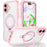 For iPhone 17 Case Skin Touch Solid Color TPU + PC Phone Cover with Magnetic Kickstand - Pink - 1