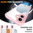 For iPhone 17 Case Skin Touch Solid Color TPU + PC Phone Cover with Magnetic Kickstand - Pink - 3