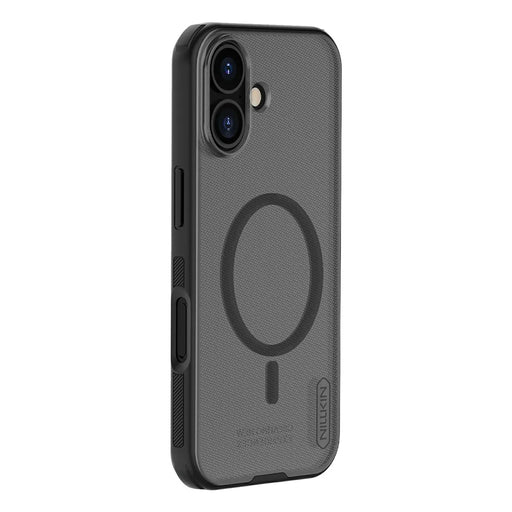 NILLKIN Frosted Shield Pro for iPhone 17 Case Compatible with MagSafe PC + TPU Phone Cover - Transparent Black - 1