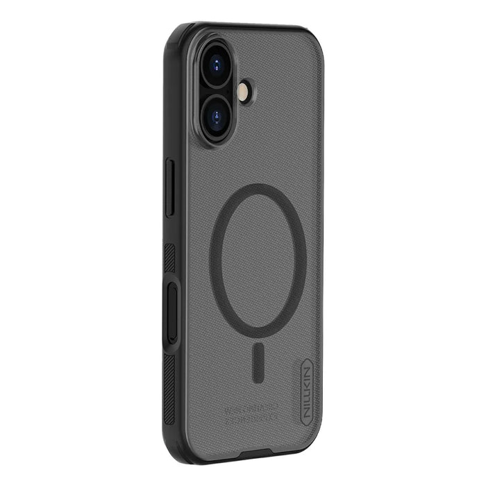 NILLKIN Frosted Shield Pro for iPhone 17 Case Compatible with MagSafe PC + TPU Phone Cover - Transparent Black - 1