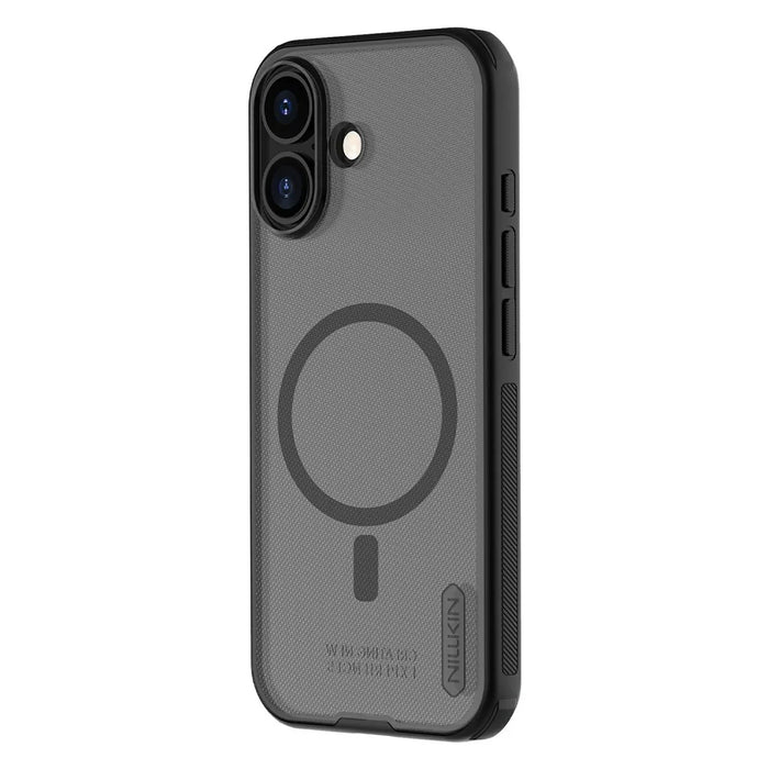 NILLKIN Frosted Shield Pro for iPhone 17 Case Compatible with MagSafe PC + TPU Phone Cover - Transparent Black - 2