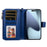 For iPhone 18 Pro / 17 Pro Magnetic Leather Case Mobile Cover with Detachable Zipper Wallet Strap - Blue - 2