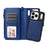 For iPhone 18 Pro / 17 Pro Magnetic Leather Case Mobile Cover with Detachable Zipper Wallet Strap - Blue - 3
