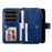 For iPhone 18 Pro / 17 Pro Magnetic Leather Case Mobile Cover with Detachable Zipper Wallet Strap - Blue - 5