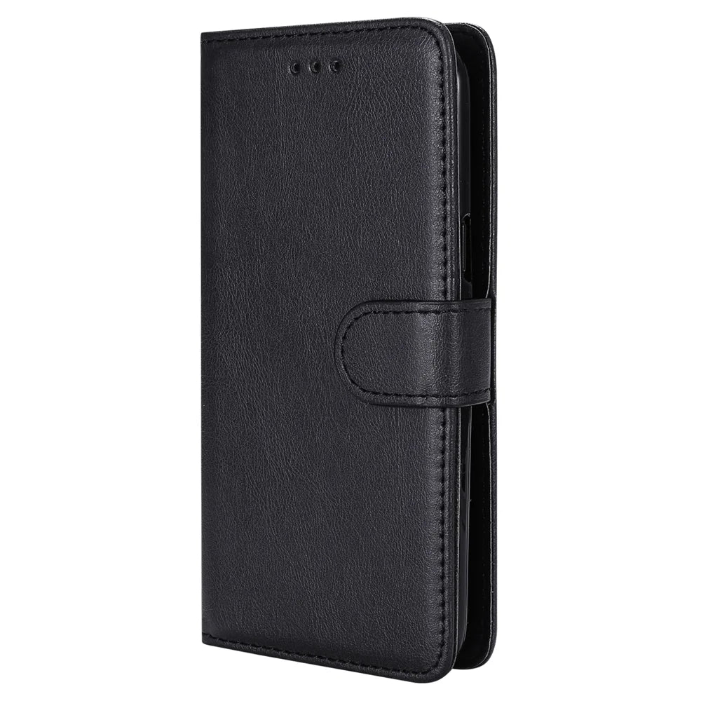 For iPhone Air Case 2 in 1 Detachable Magnetic Leather Wallet Mobile Cover with Strap - Black - 5
