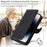 For iPhone 18 Pro / 17 Pro Case 2 in 1 Detachable Magnetic Leather Wallet Mobile Cover with Strap - Black - 4