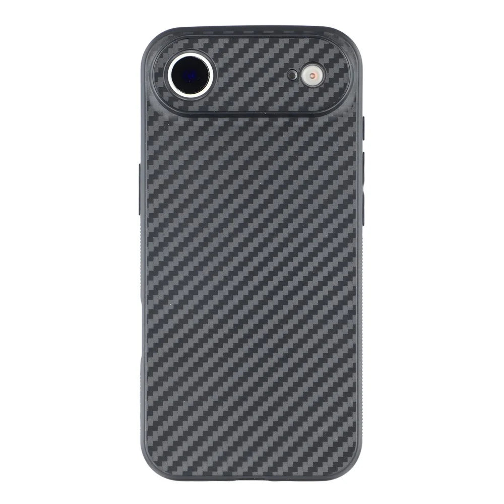 For iPhone Air Case Flexible TPU Carbon Fiber Texture Shockproof Phone Cover - 3