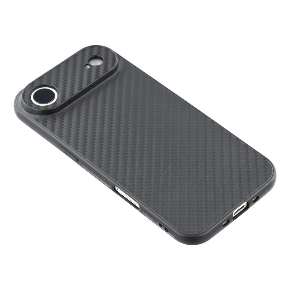 For iPhone Air Case Flexible TPU Carbon Fiber Texture Shockproof Phone Cover - 5