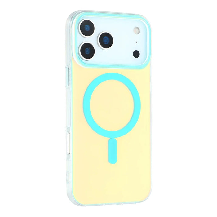 For iPhone 18 Pro Max / 17 Pro Max Case Compatible with MagSafe TPU + PC Iridescent Aesthetic Phone Cover - Blue - 1