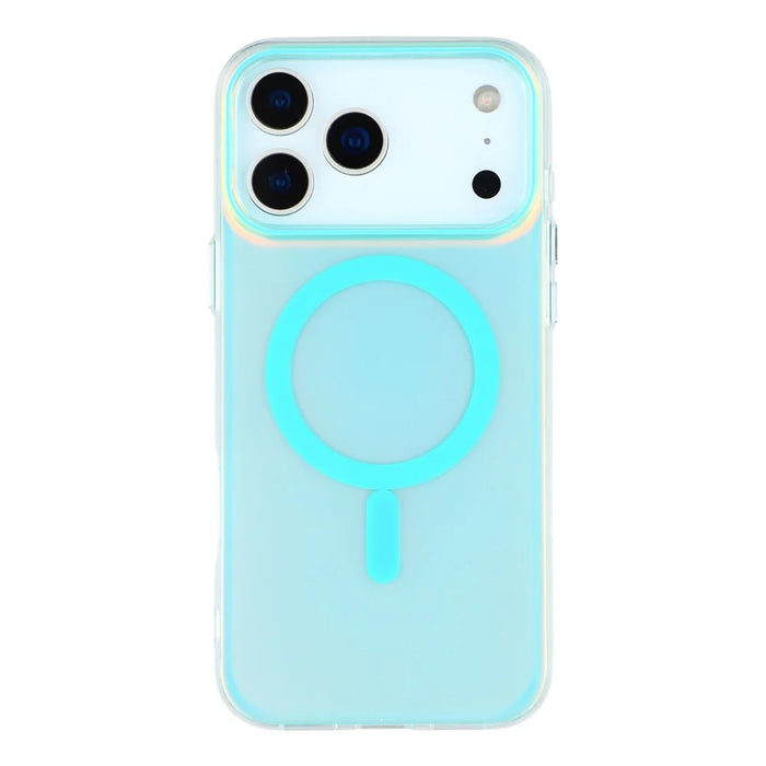 For iPhone 18 Pro Max / 17 Pro Max Case Compatible with MagSafe TPU + PC Iridescent Aesthetic Phone Cover - Blue - 3