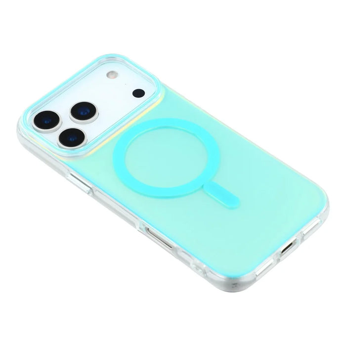 For iPhone 18 Pro Max / 17 Pro Max Case Compatible with MagSafe TPU + PC Iridescent Aesthetic Phone Cover - Blue - 5