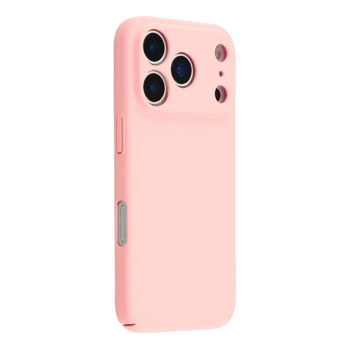 For iPhone 17 Pro Case Skin-Touch Rubberized Hard PC Phone Cover - Pink - 1