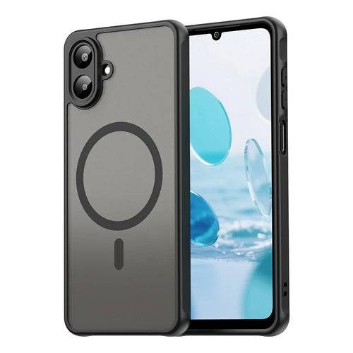 For Samsung Galaxy A08 5G / A08 4G / A07 5G / A07 4G Magnetic Case Anti Drop PC + TPU Phone Cover - Black - 1