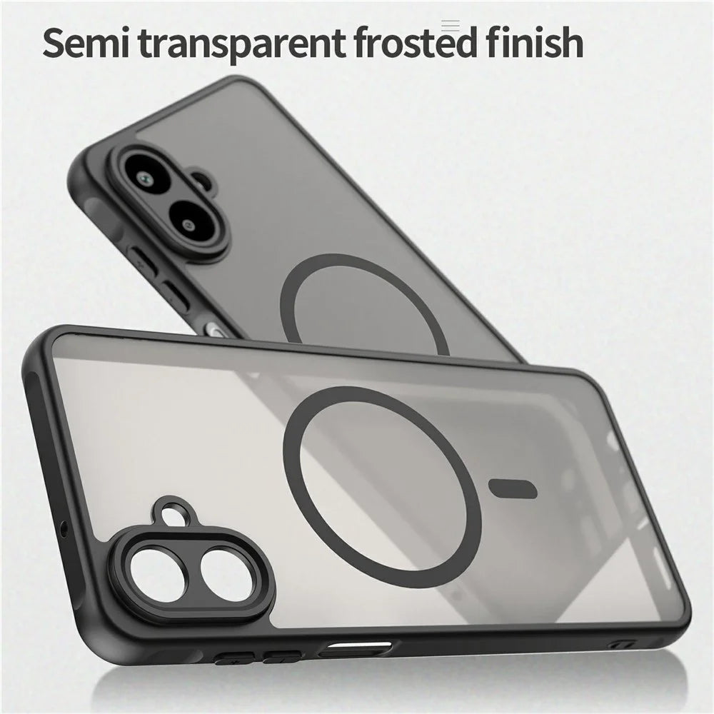 For Samsung Galaxy A08 5G / A08 4G / A07 5G / A07 4G Magnetic Case Anti Drop PC + TPU Phone Cover - Black - 4
