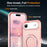 For iPhone Air Case Magnetic Kickstand TPU + PC Shockproof Hybrid Phone Cover - Pink - 6