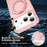 For iPhone 17 Pro Case Magnetic Kickstand TPU + PC Shockproof Hybrid Phone Cover - Pink - 5