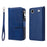 For iPhone Air Magnetic Leather Case Mobile Cover with Detachable Zipper Wallet Strap - Blue - 1