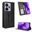 For Realme 15 5G / Realme 15 Pro 5G Leather Case Wallet Stand Retro Texture Phone Cover - Black - 1