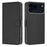 For iPhone 17 Pro Max Leather Case Solid Color Phone Cover with Wallet - Black - 1