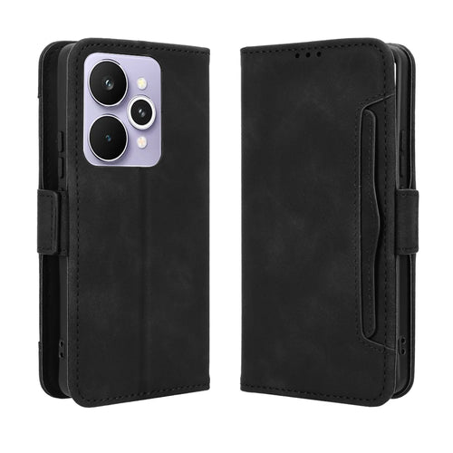 For Realme 15 5G / Realme 15 Pro 5G Leather Case Phone Wallet Cover with Multiple Card Slots - Black - 1