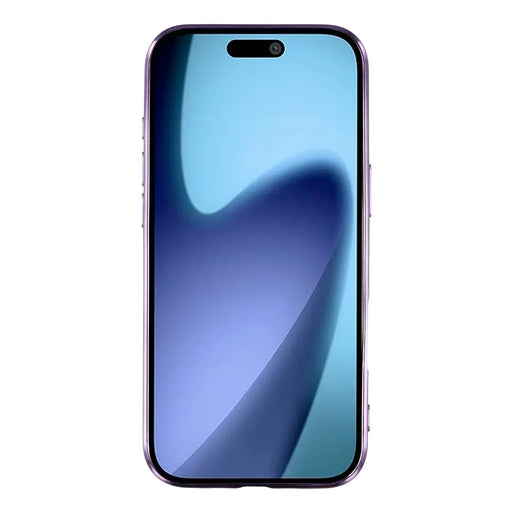 WANLONFENG For iPhone Air Magnetic Case  Full Protection Electroplated TPU Cover with Tempered Glass - Dark Purple - 2