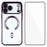 WANLONFENG For iPhone 17 Pro Magnetic Case  Full Protection Electroplated TPU Cover with Tempered Glass - Dark Purple - 1