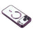 WANLONFENG For iPhone 17 Pro Magnetic Case  Full Protection Electroplated TPU Cover with Tempered Glass - Dark Purple - 4