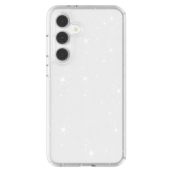 For Samsung Galaxy S25 FE Case Sparkly Powder Glitter Shiny Soft TPU + Hard PC Back Cover - White - 3