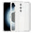 For Samsung Galaxy S25 FE Case Sparkly Powder Glitter Shiny Soft TPU + Hard PC Back Cover - White - 6