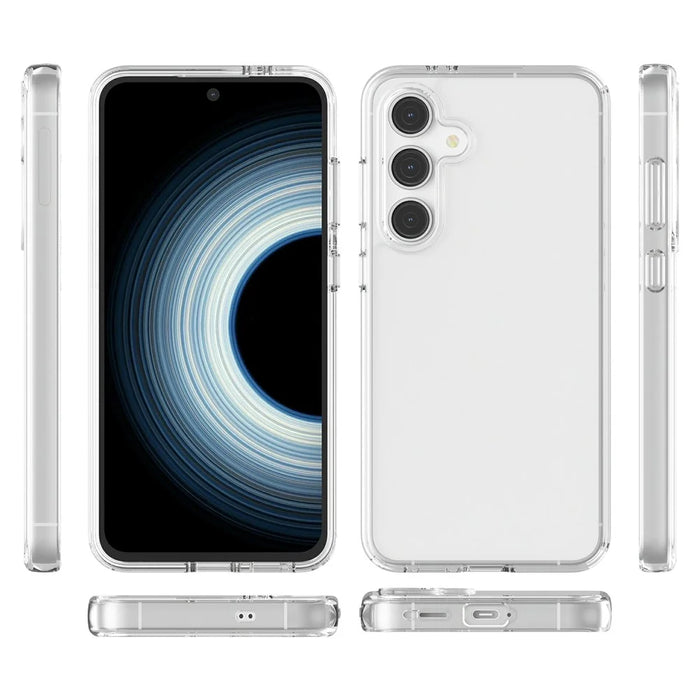 For Samsung Galaxy S25 FE Case PC + TPU Shockproof Clear Phone Cover - Transparent - 6