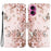 For iPhone 17 Wallet Case Pattern Printing Leather Stand Phone Cover with Strap - Pink Butterfly - 1
