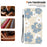 For Samsung Galaxy S25 / S24 Wallet Case Pattern Printing Leather Stand Phone Cover with Strap - Blue Daisy - 4