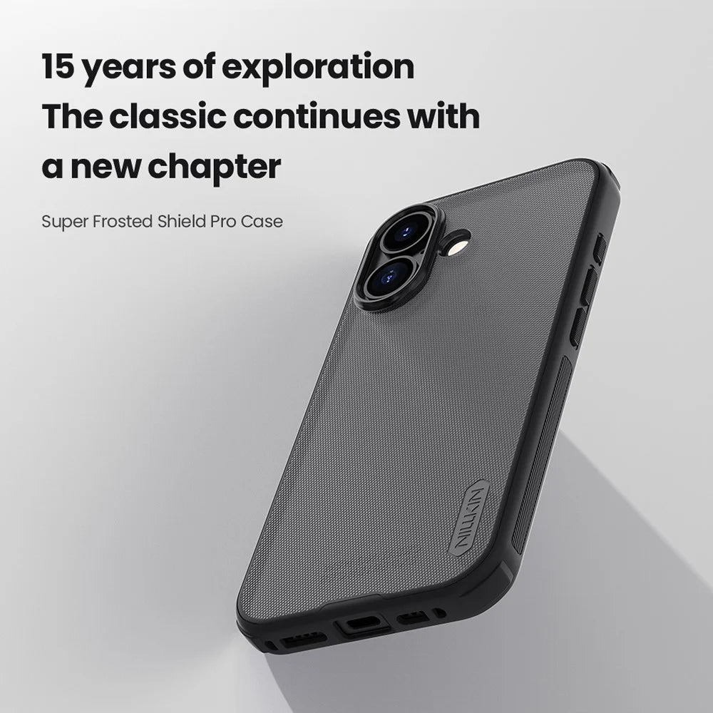 NILLKIN Super Frosted Shield Pro For iPhone 17 Case Matte PC TPU Clear Black Phone Back Cover - 6