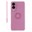 For Samsung Galaxy S25 Edge Silicone Case with Strap Ring Kickstand Phone Cover - Purple - 1