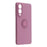 For Samsung Galaxy S25 Edge Silicone Case with Strap Ring Kickstand Phone Cover - Purple - 3