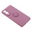 For Samsung Galaxy S25 Edge Silicone Case with Strap Ring Kickstand Phone Cover - Purple - 5